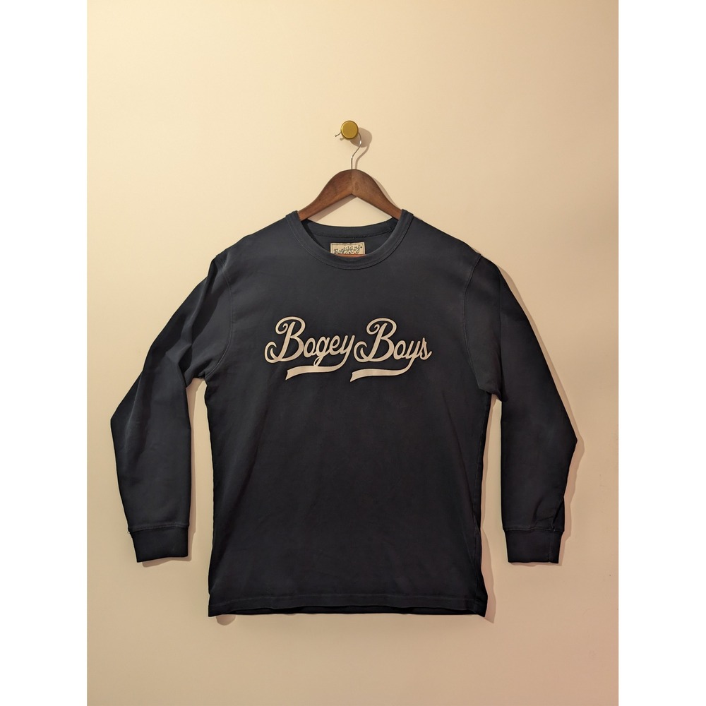 Bogey Boys Long Sleeve Shirt Mens M Navy Blue Sergio The Cat Graphic